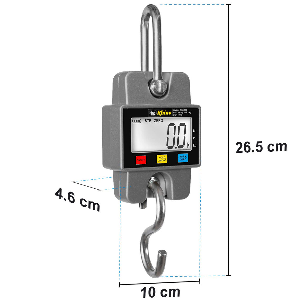 Báscula Electrónica Colgante 300 kg Rhino