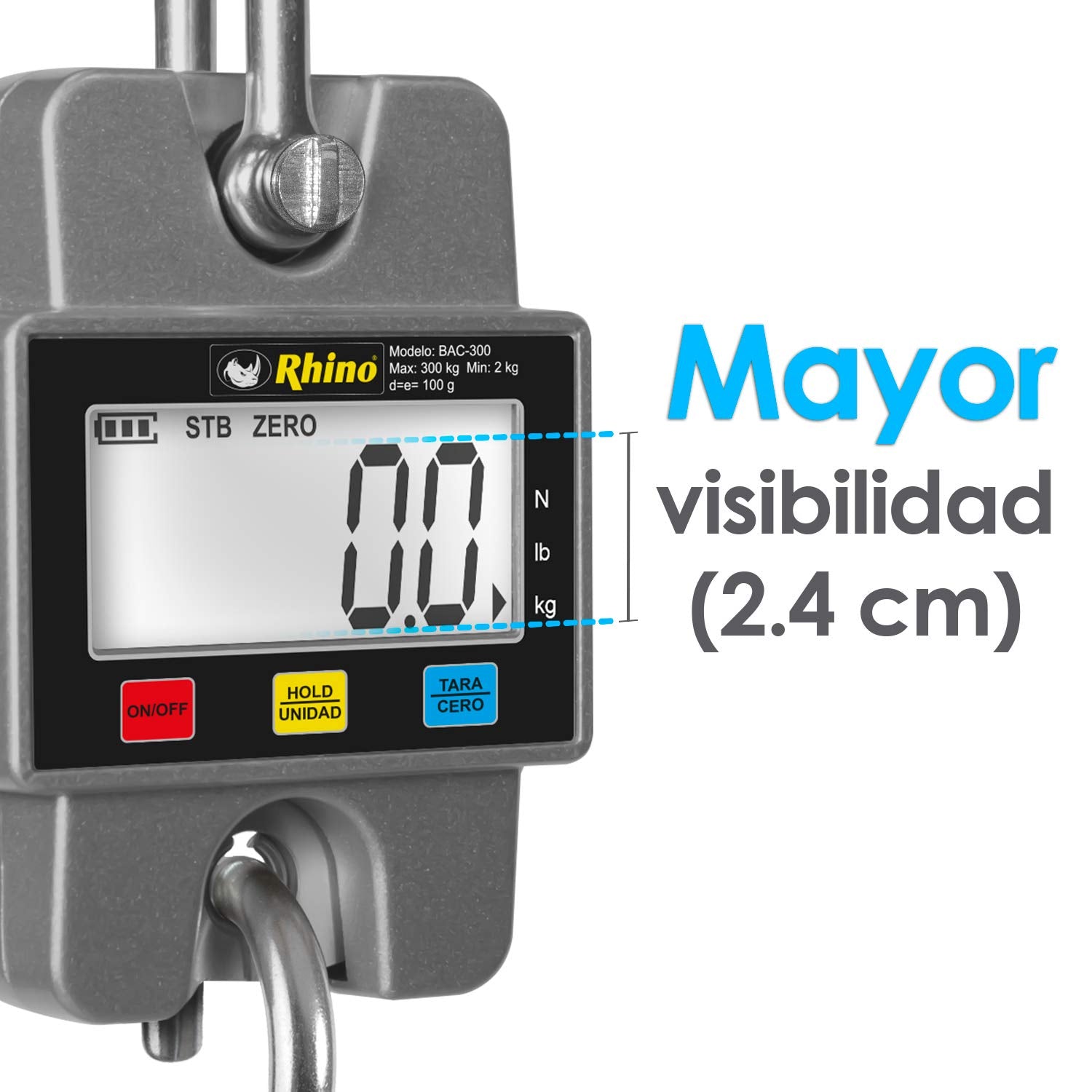 Báscula Electrónica Colgante 300 kg Rhino