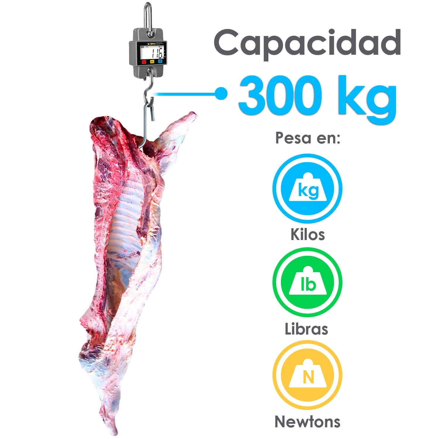 Báscula Electrónica Colgante 300 kg Rhino
