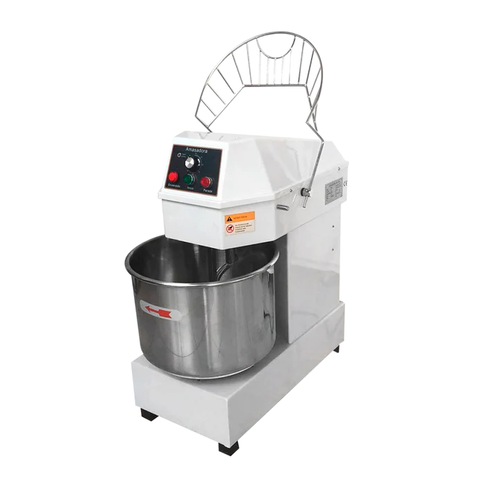 AMASADORA DE ESPIRAL DE 80 L DOBLE RELOJ DE TIEMPO Y 2 VELOCIDADES