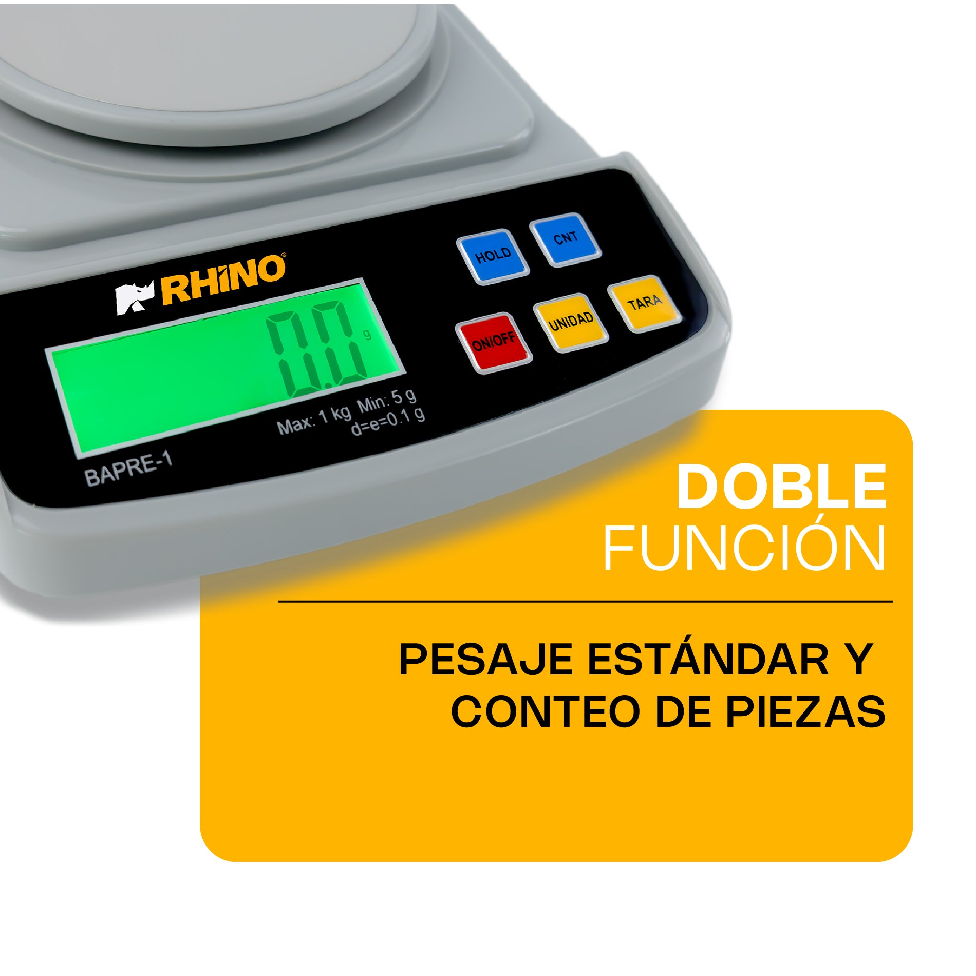 Báscula Electrónica de Precisión 1 kg Rhino