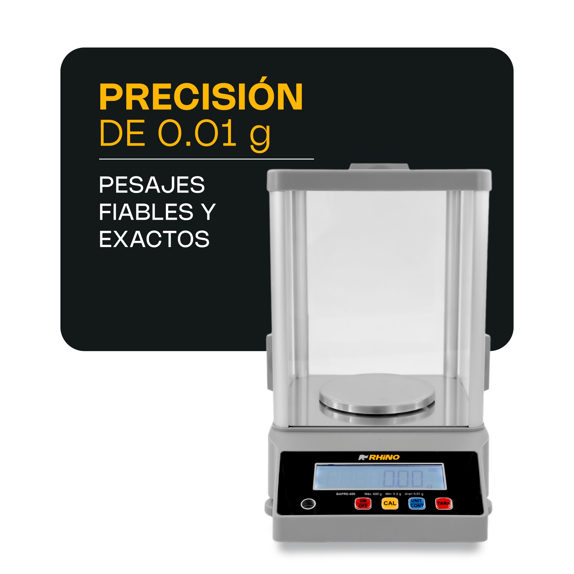 Báscula Electrónica de Precisión 600 g Rhino