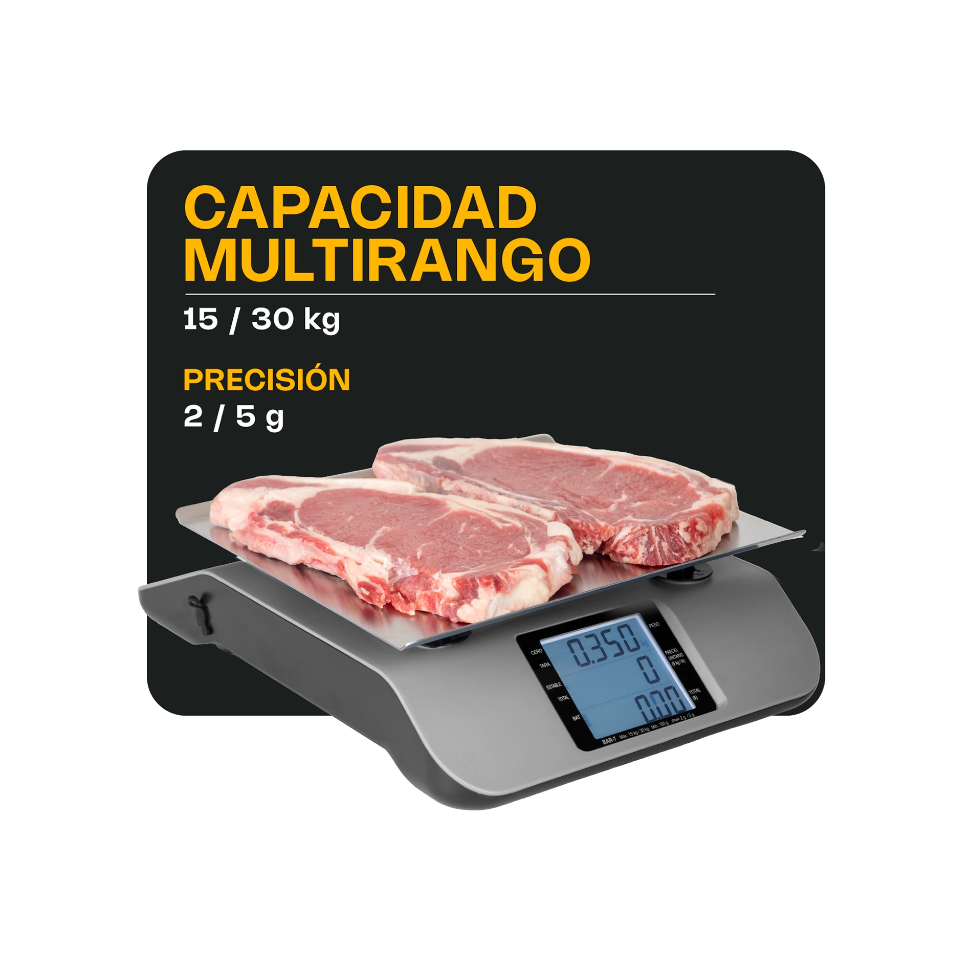 Bascula Comercial 30 Kg Rhino BAR-7