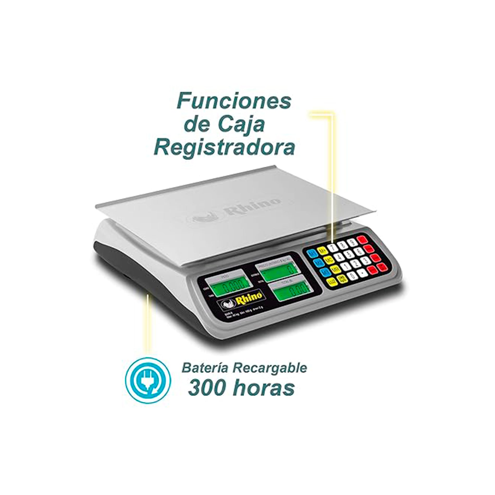 Báscula Electrónica Multifunciones 40 kg Rhino BAR-8