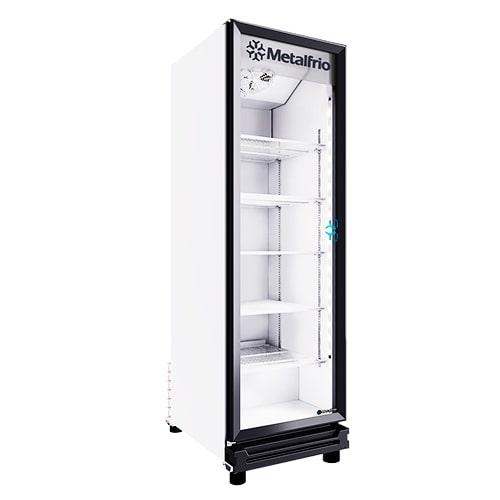 REFRIGERADOR VERTICAL FULL GLASS DOOR 1 PUERTA CRISTAL 12 PIES CÚBICOS METALFRÍO