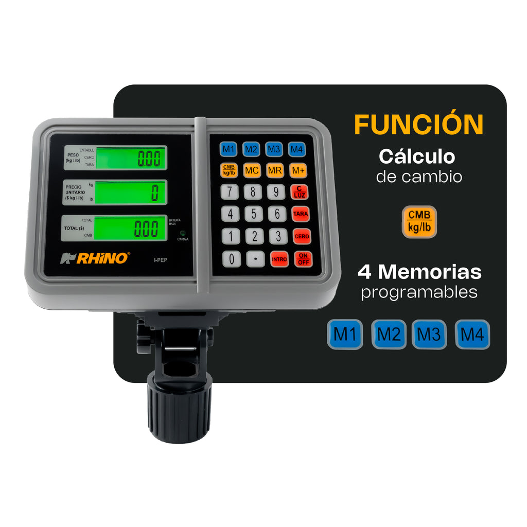 Indicadores Para Plataforma Báscula Electrónica Rhino I-PEP