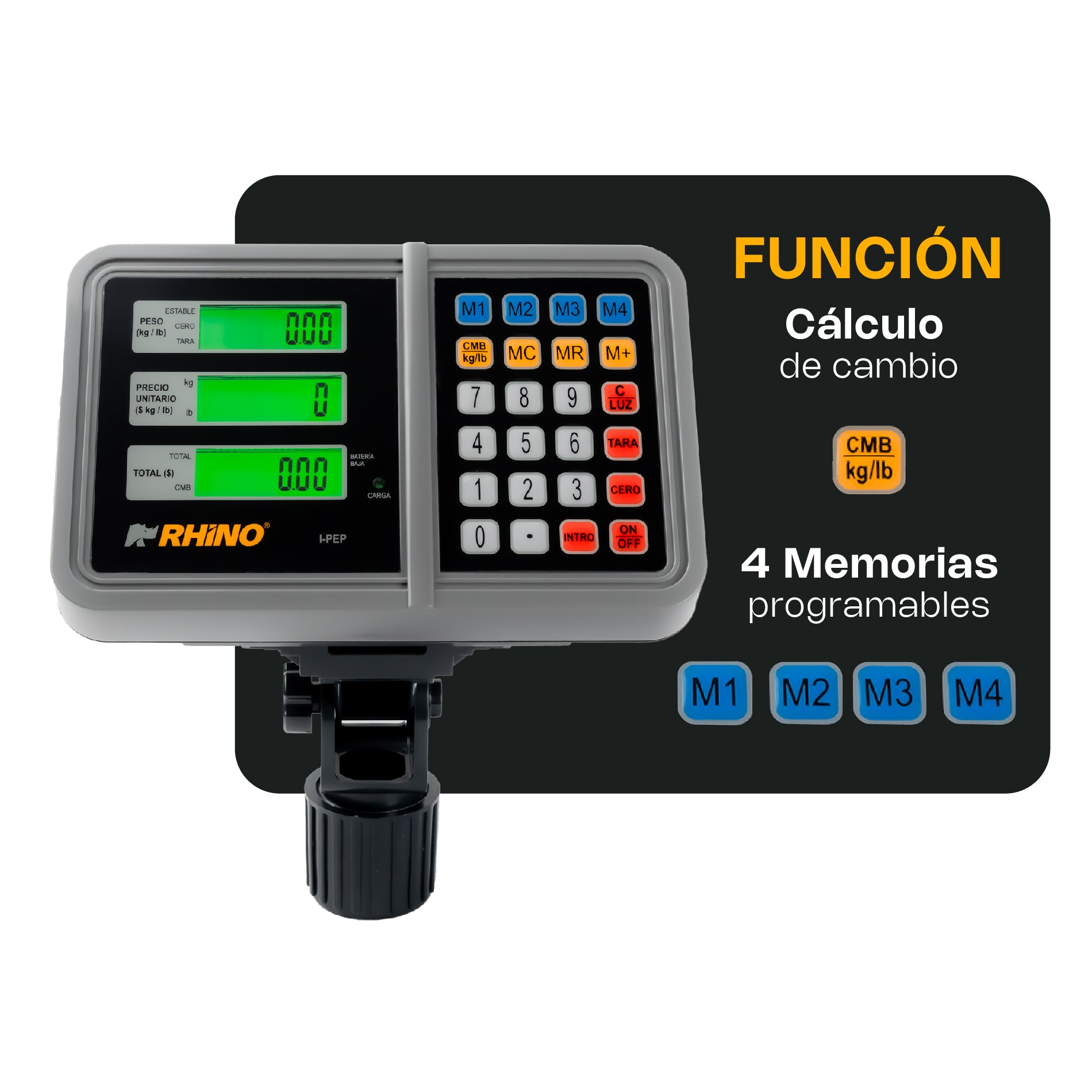Indicadores Para Plataforma Báscula Electrónica Rhino I-PEP