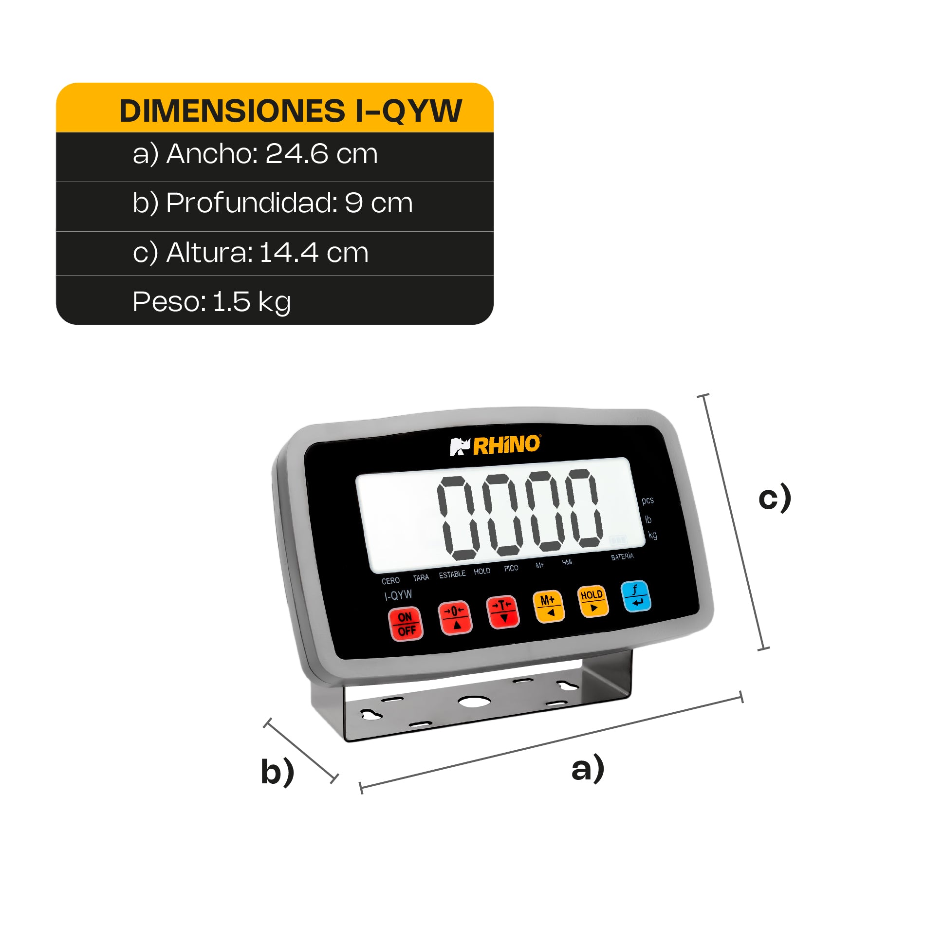 Indicador de Peso Inalámbrico Rhino I-QYW