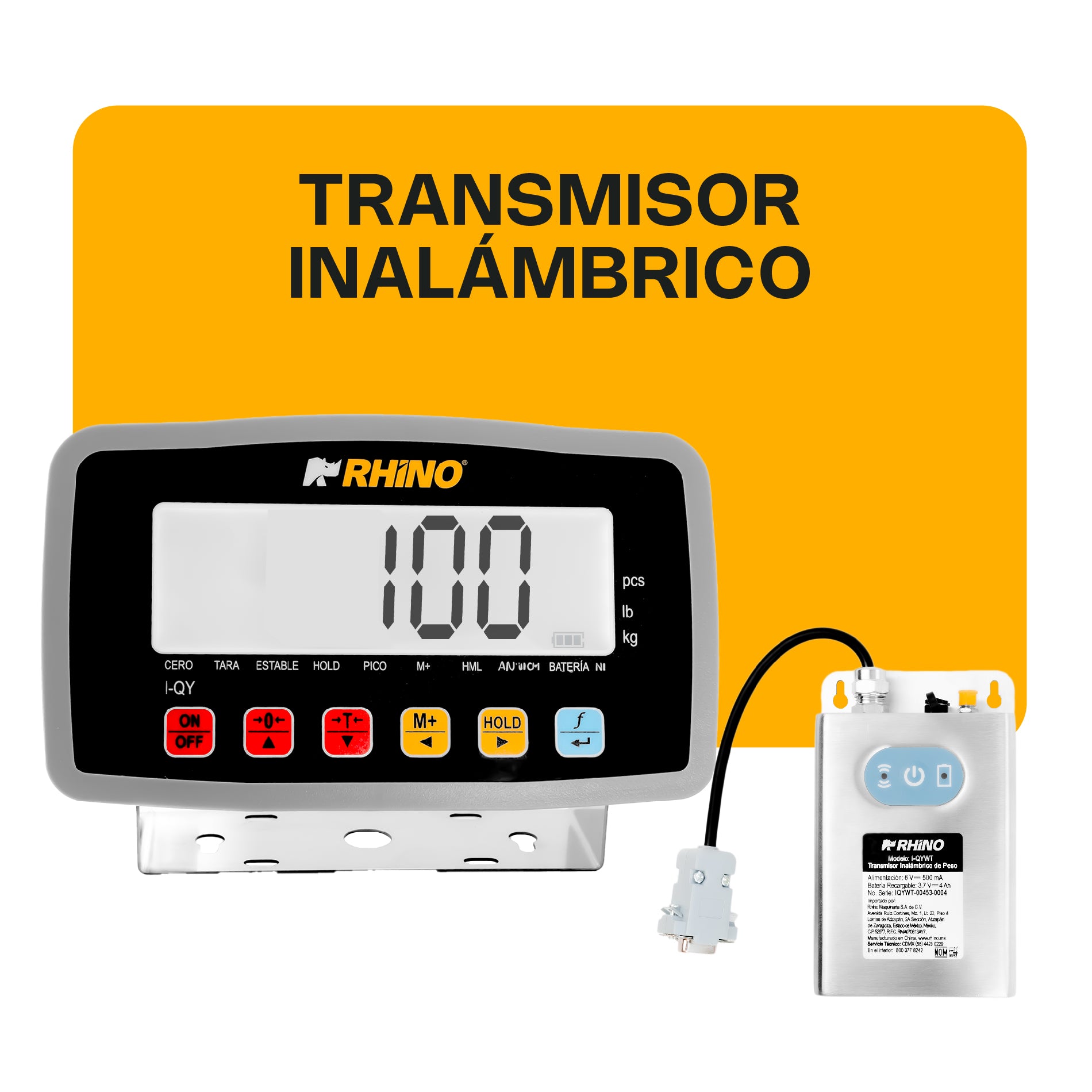 Indicador de Peso Inalámbrico Rhino I-QYW