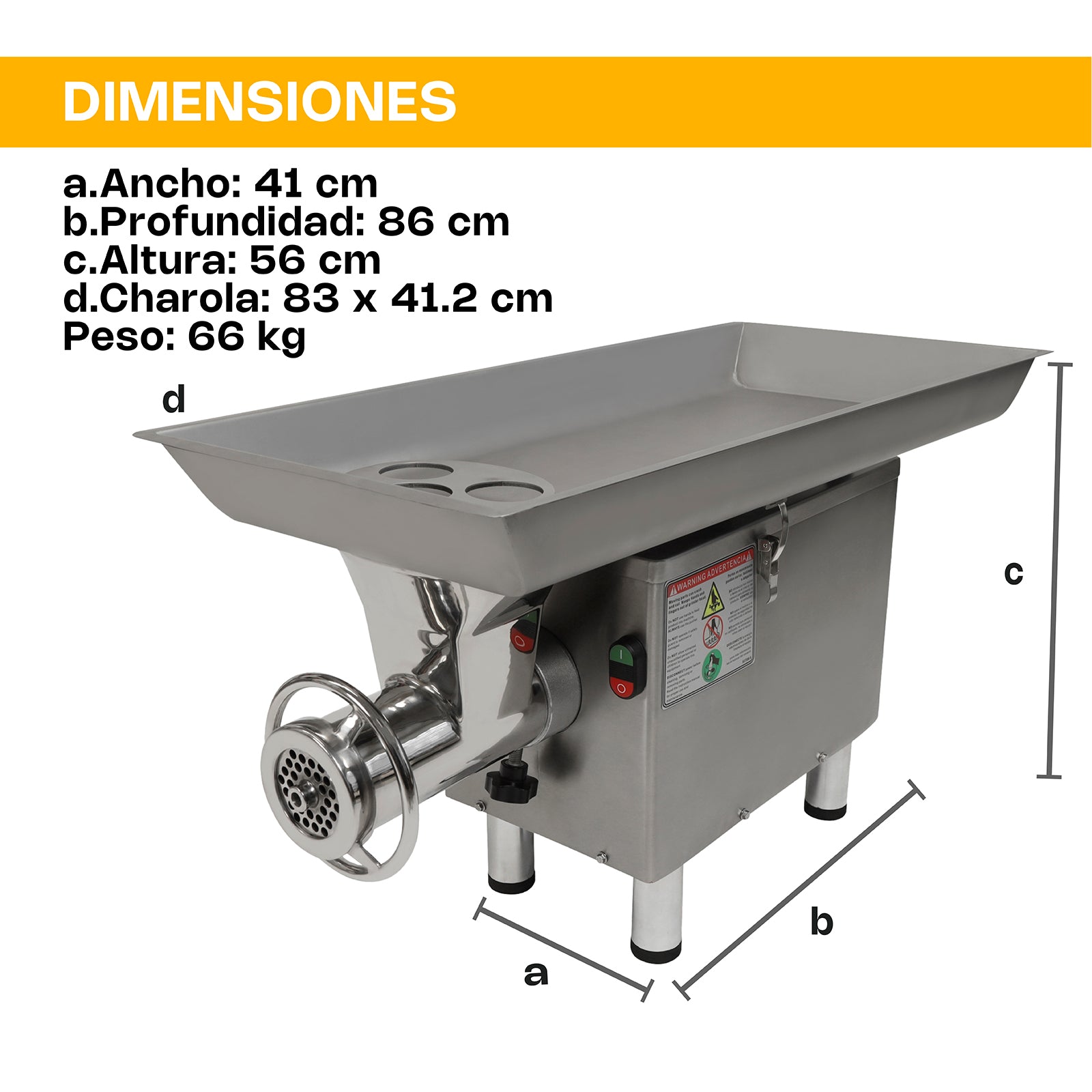 Molino Embutidor 22 -  2 hp Rhino