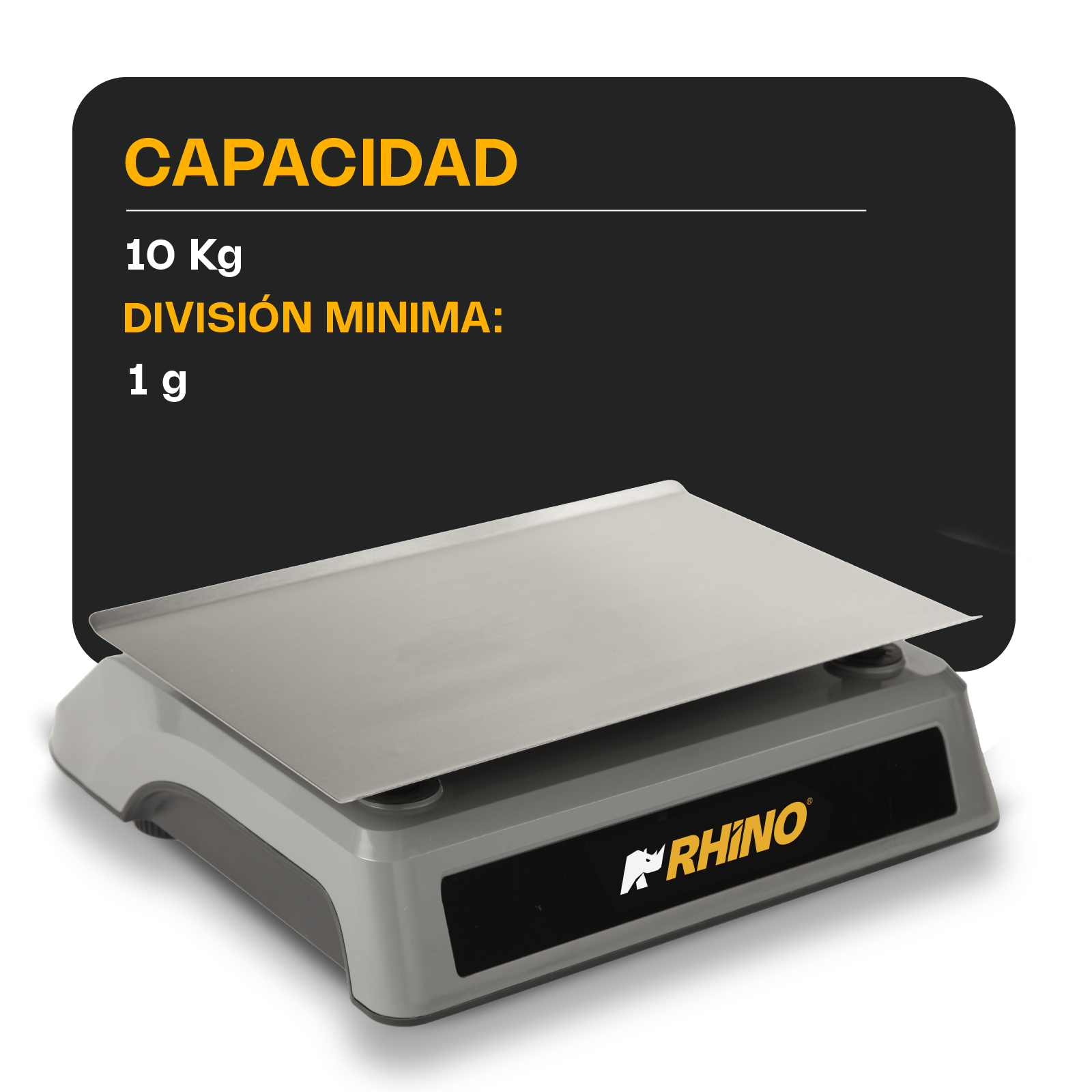 Báscula Electrónica Porcionadora 10 kg con puerto USB Rhino