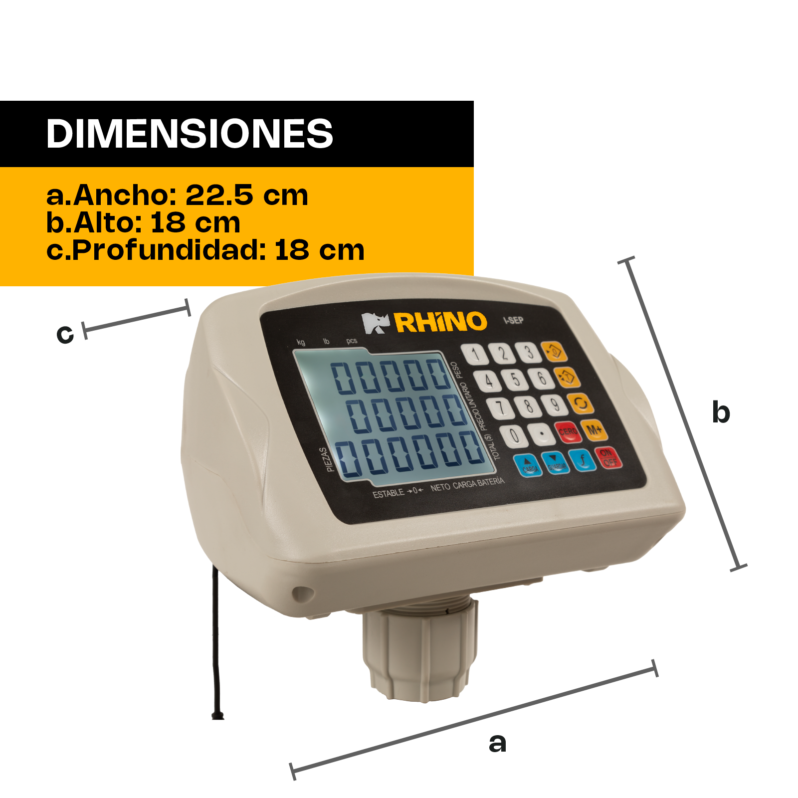 Indicadores Para Plataforma Báscula Electrónica Rhino I-SEP