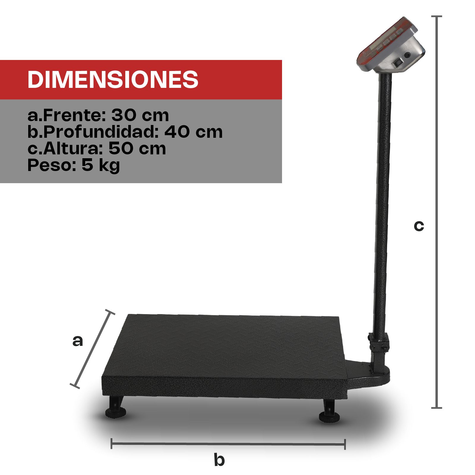 Bascula Plataforma Plegable 200 kg Vinson BAPLE-200-V
