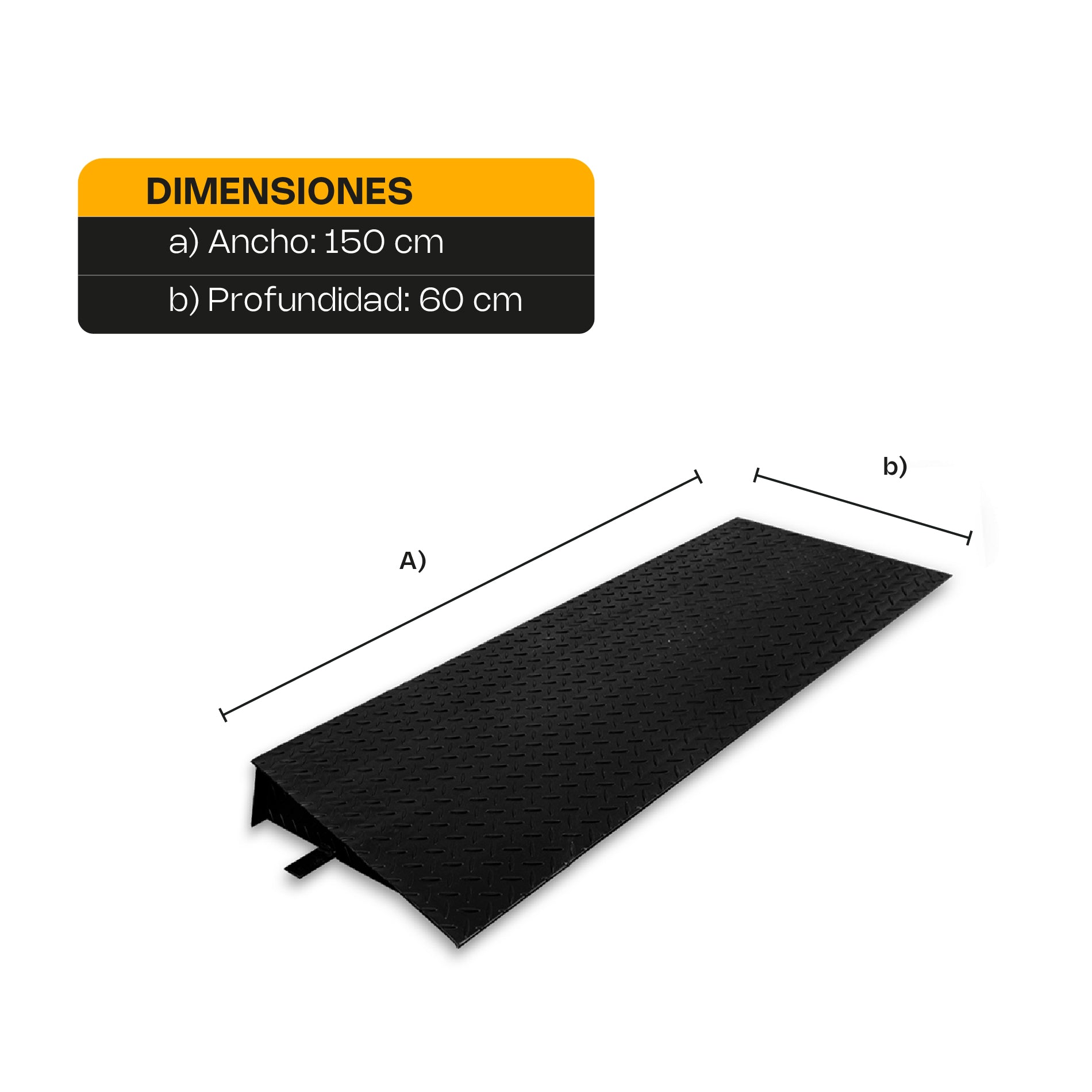 Rampa para Plataforma de Bajo Perfil 60 x 150 cm Rhino