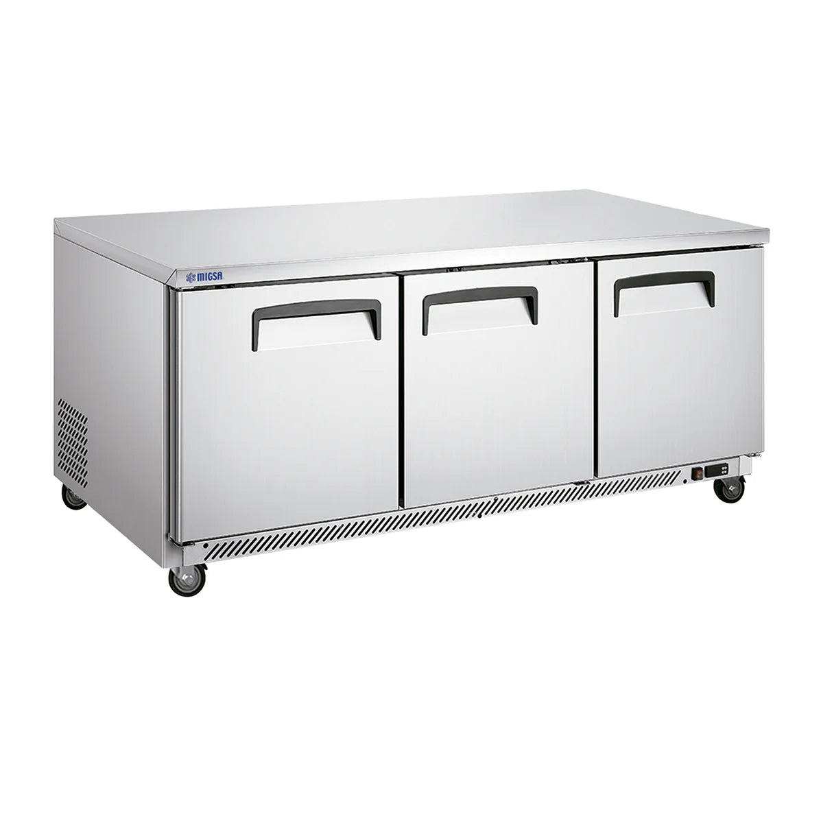 MESA FRÍA REFRIGERADA DE 3 PUERTAS DE 530 L MARCA MIGSA,
