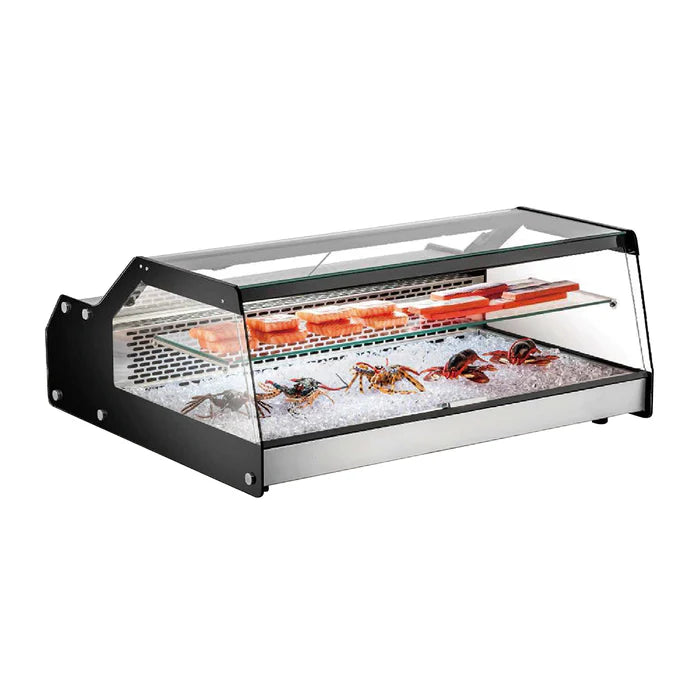 VITRINA REFRIGERADA SOBRE MOSTRADOR CON CRISTAL RECTO  CW-128