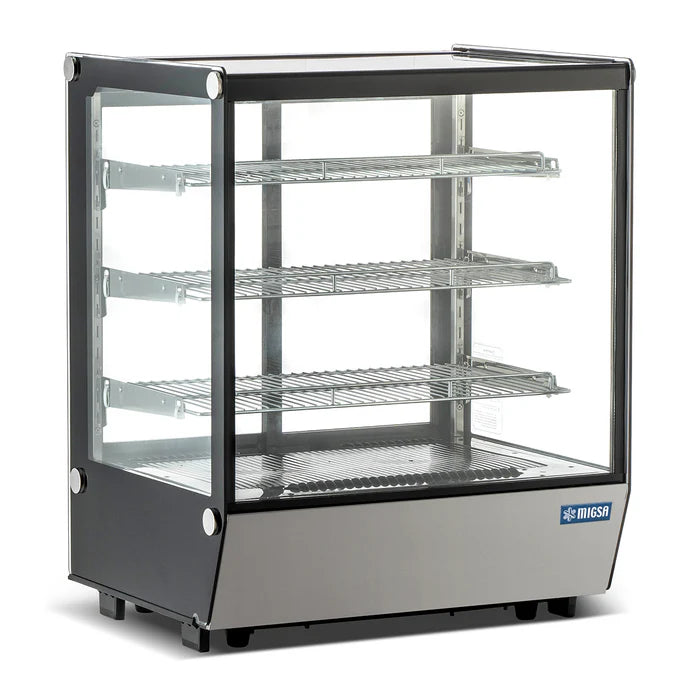 VITRINA REFRIGERADA CRISTAL RECTO - 4 NIVELES CW-235 | Capacidad de 288L