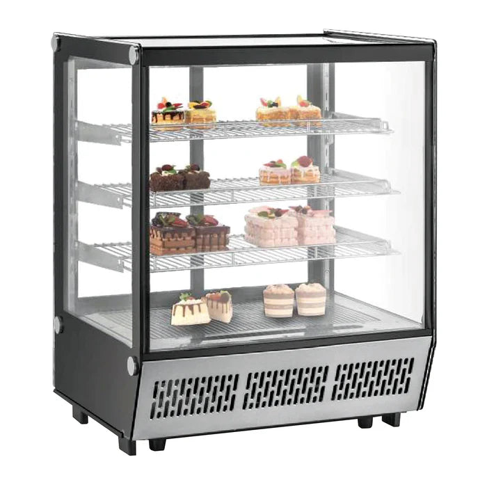 VITRINA REFRIGERADA CRISTAL RECTO - 4 NIVELES CW-295 | Capacidad de 363L