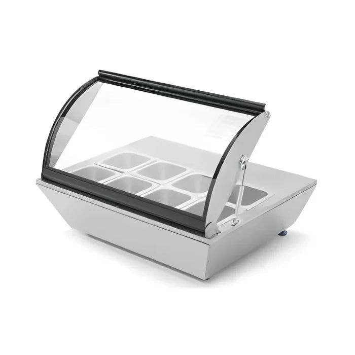 BASE REFRIGERADA DE 8 INSERTOS DE SOBRE MESA CON TAPA MIGSA