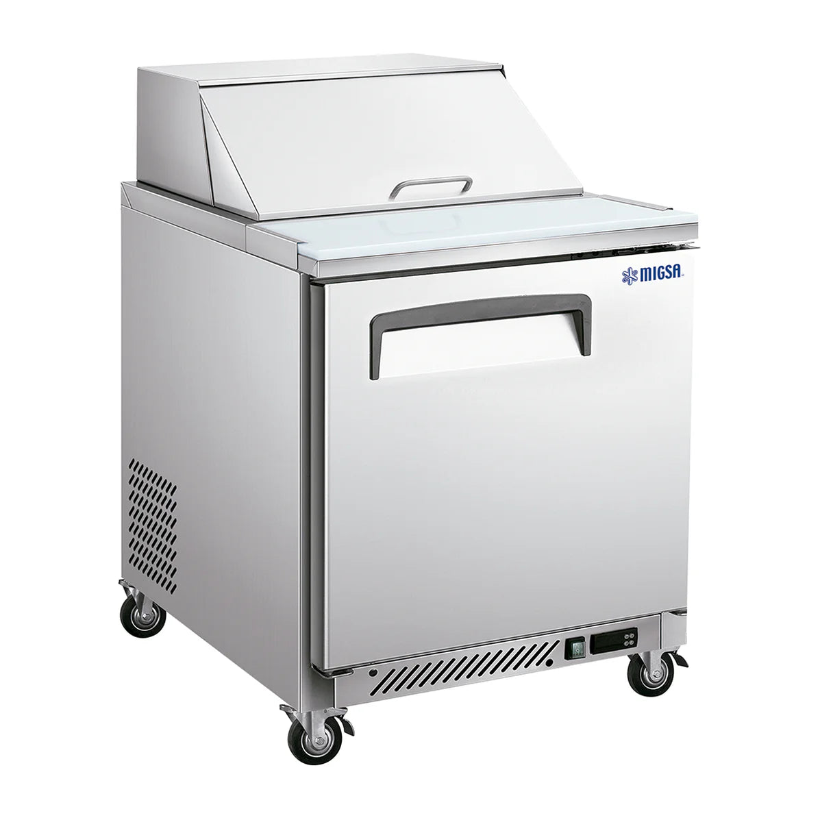 MESA FRÍA PARA ENSALADAS DE 1 PUERTA TIPO AMERICANO DE 170 L MARCA MIGSA