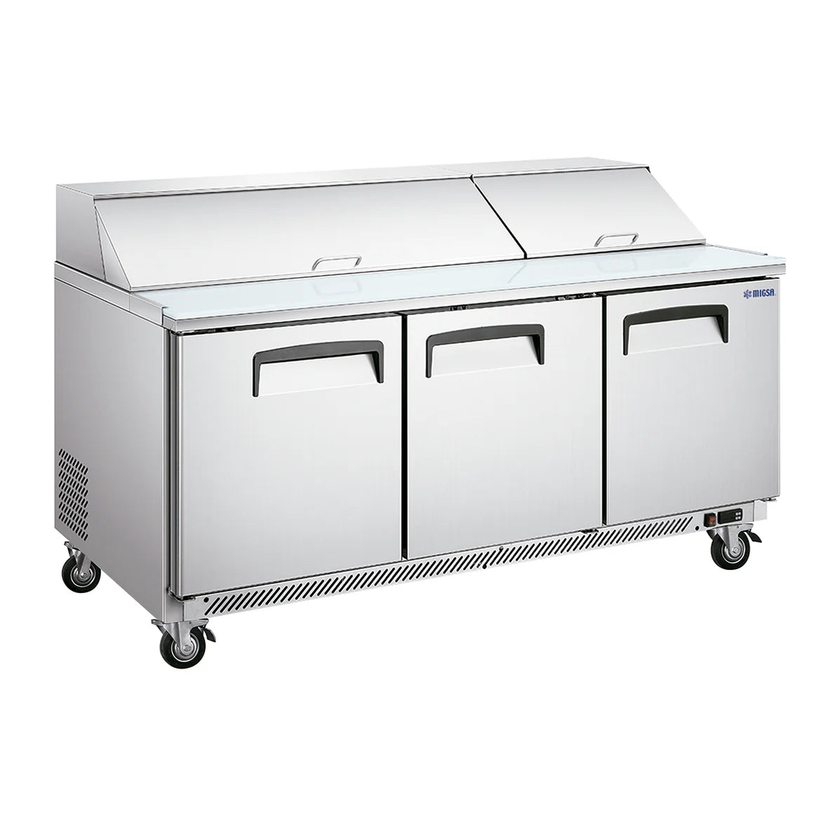 MESA FRÍA PARA ENSALADAS DE 3 PUERTAS TIPO AMERICANO DE 510 L MARCA MIGSA